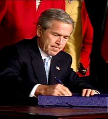 Bush signing